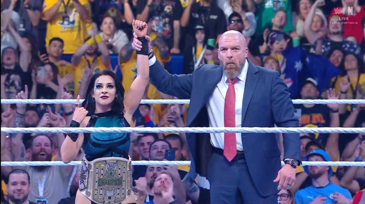 WrestleOps's tweet image. Stephanie Vaquer defeats Tiffany Stratton to capture the Crown Jewel Championship.

#WWECrownJewel