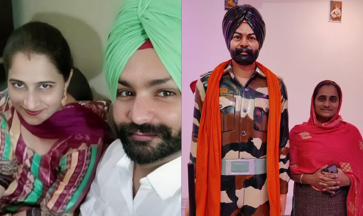 37VManhas's tweet image. Harpreet Kaur, a wife only for four months today, completed four years being #VeerNari of

SEPOY GAJJAN SINGH
23 SIKH - 16 RR #IndianArmy

who was immortalized fighting terrorists at Surankot in Jammu &amp;amp; Kashmir in 2021.
#FreedomisnotFree a few pay #CostofWar.