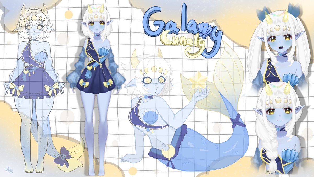 GalaxyVtuber's tweet image. &quot;Well I guess I will let you know my new secret form as a Star Shifter!&quot;🤫
Meet Lunaly my new form for a while!🌙
I having so much fun drawing and designing her
(and with the amazing custom model made by @DrakontKnight ).
I really hope you’ll love her as much as I do!💙

#Vtuber