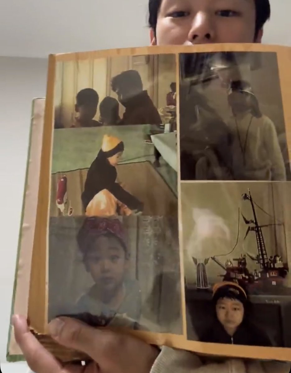 juyeon showed childhood photos from his family photo album 🥺