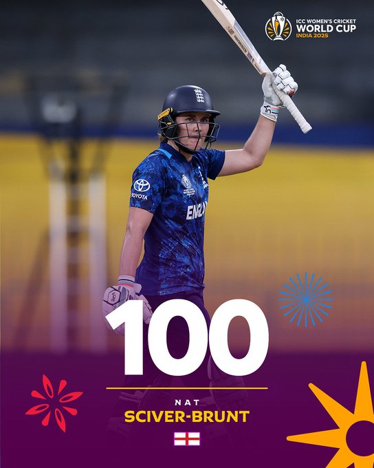 England skipper Nat Sciver-Brunt guides the team from the front with a sizzling 10th ODI century 💯
