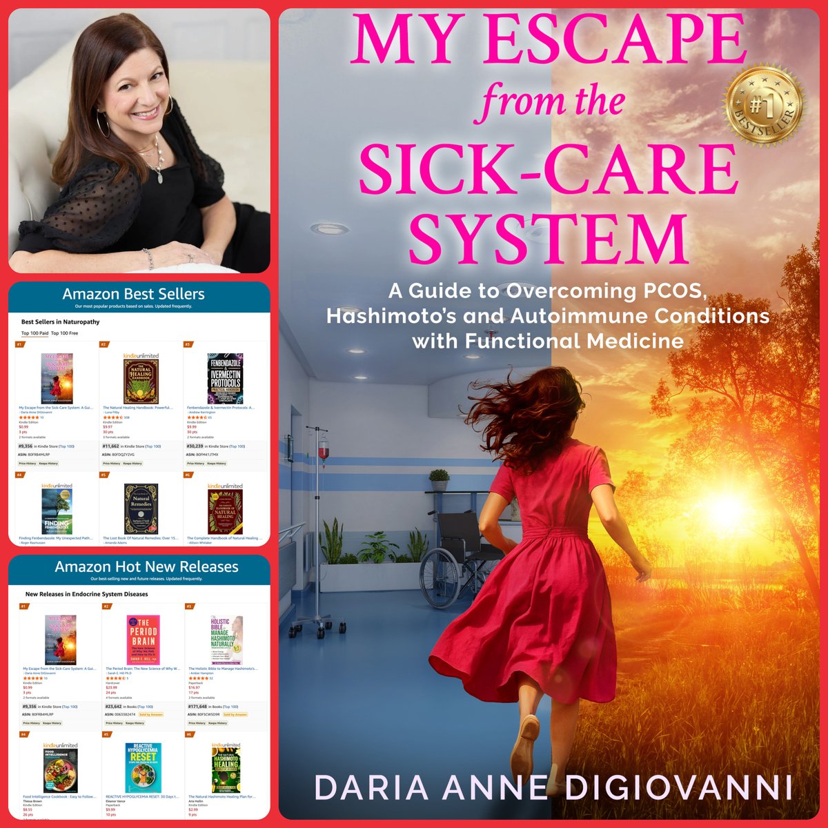LibertyBelle67's tweet image. I hit quadruple Bestseller and Hot New Releases! My book is available in Kindle for 99 cents &amp;amp; paperback for $14.97. 

amazon.com/Escape-Sick-Ca…

#Autoimmune #Hashimotos #PCOS #WomensHealth #FunctionalMedicine
