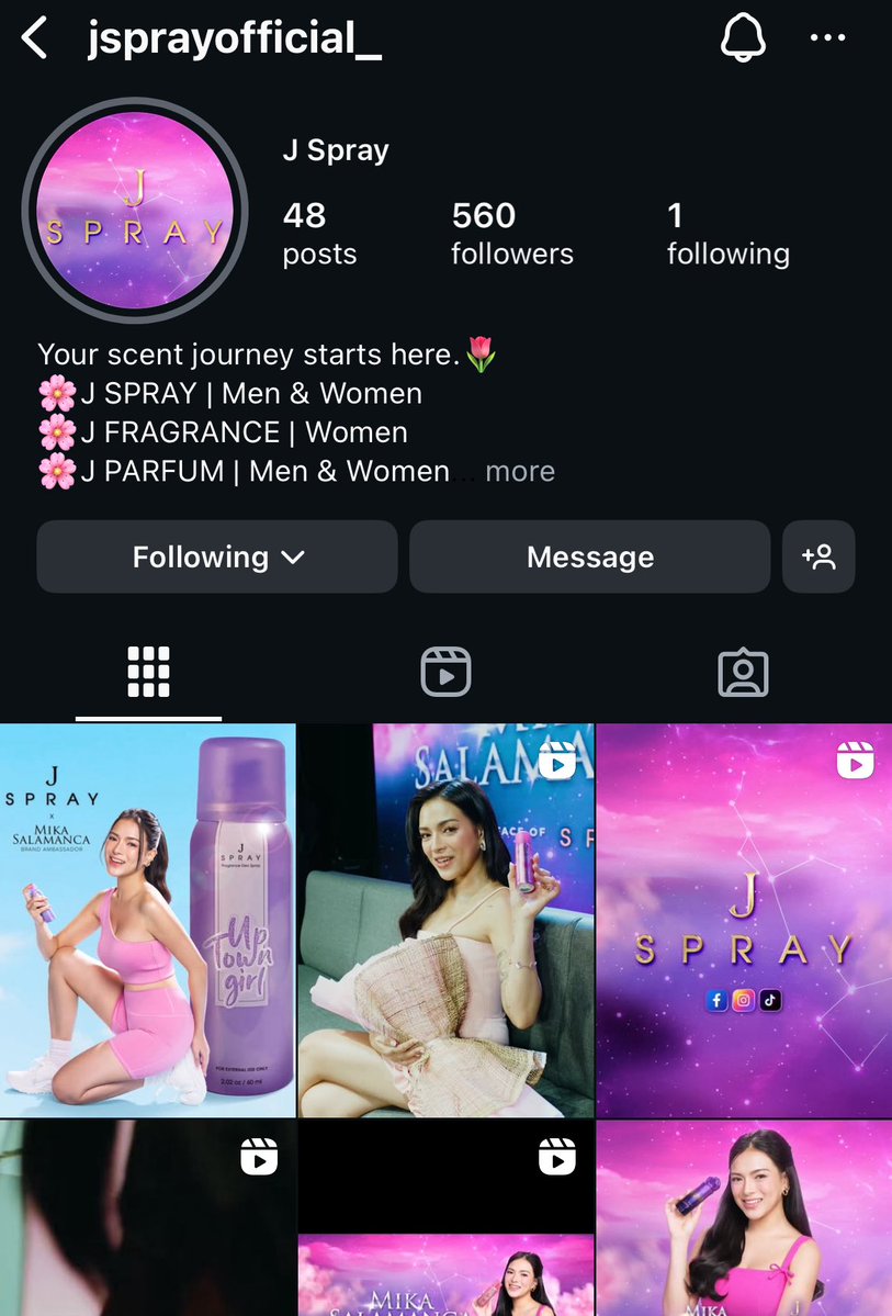 guys pwede ba follow natin lahat to..let’s give our full support 🫶 si mika ang first endorser ng brand na to so let’s help them grow. 
 instagram.com/jsprayofficial…