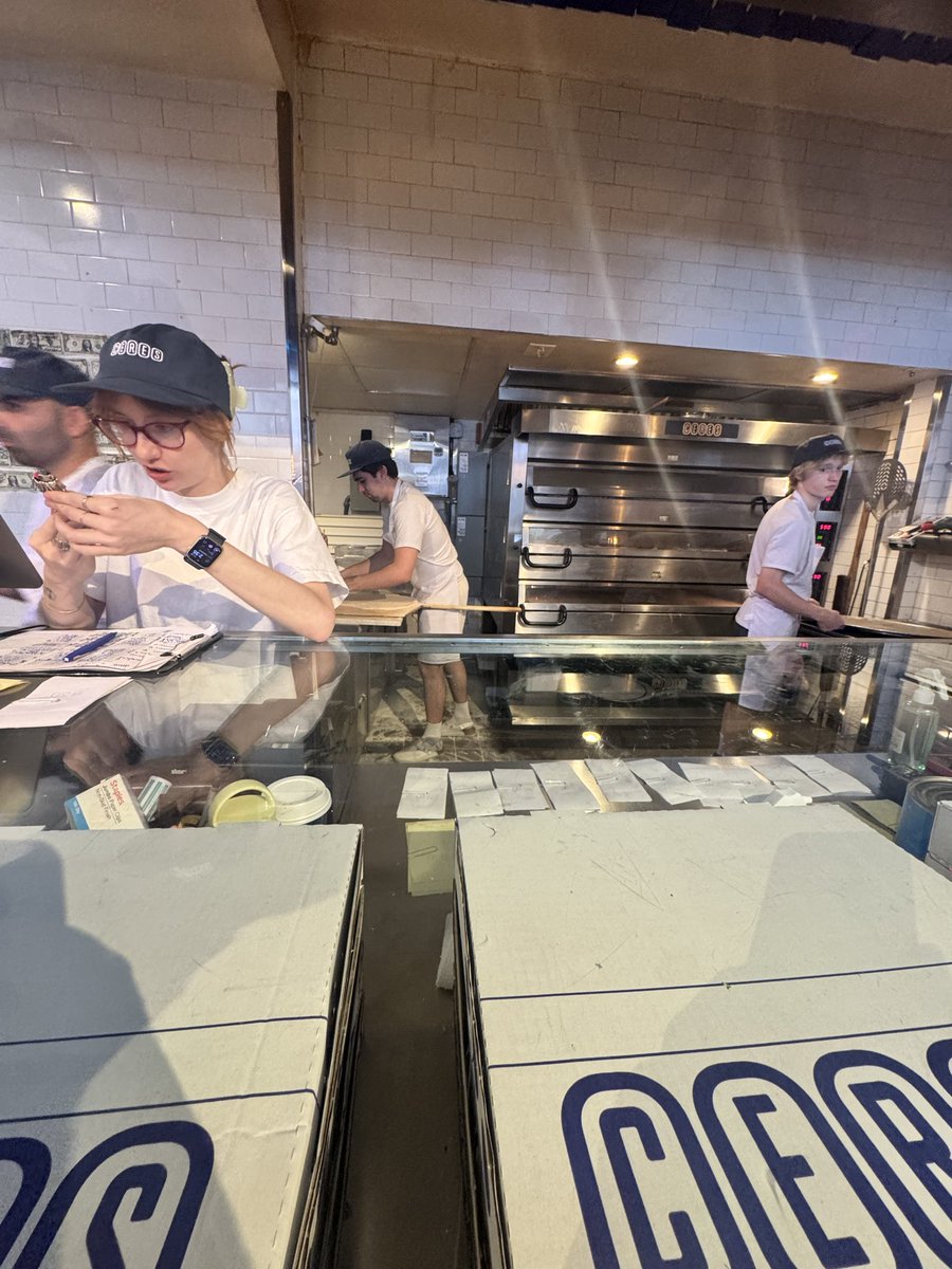 KhunJosh80's tweet photo. Ceres Pizza in NYC was one of my top pies I’ve ever had. Worth the cheat 💯m https://t.co/fhmHpM7vYD