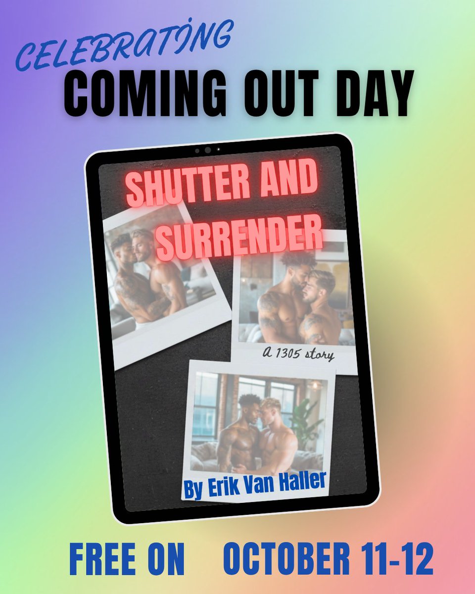 EVrandic's tweet photo. Four Men, One Camera.
No Closets.
🌶️🌶️🌶️🌶️
Shutter and Surrender
Free this weekend!
https://t.co/3O7u4nGgnC
What will develop when art and desire collide?
#QueerLit #Erotic #ShortStory #GayFiction https://t.co/hO7oLsQJG5