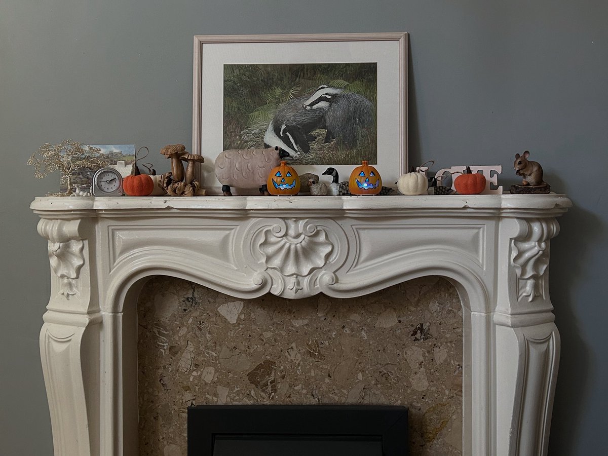 Decorated the fireplace in the living room.