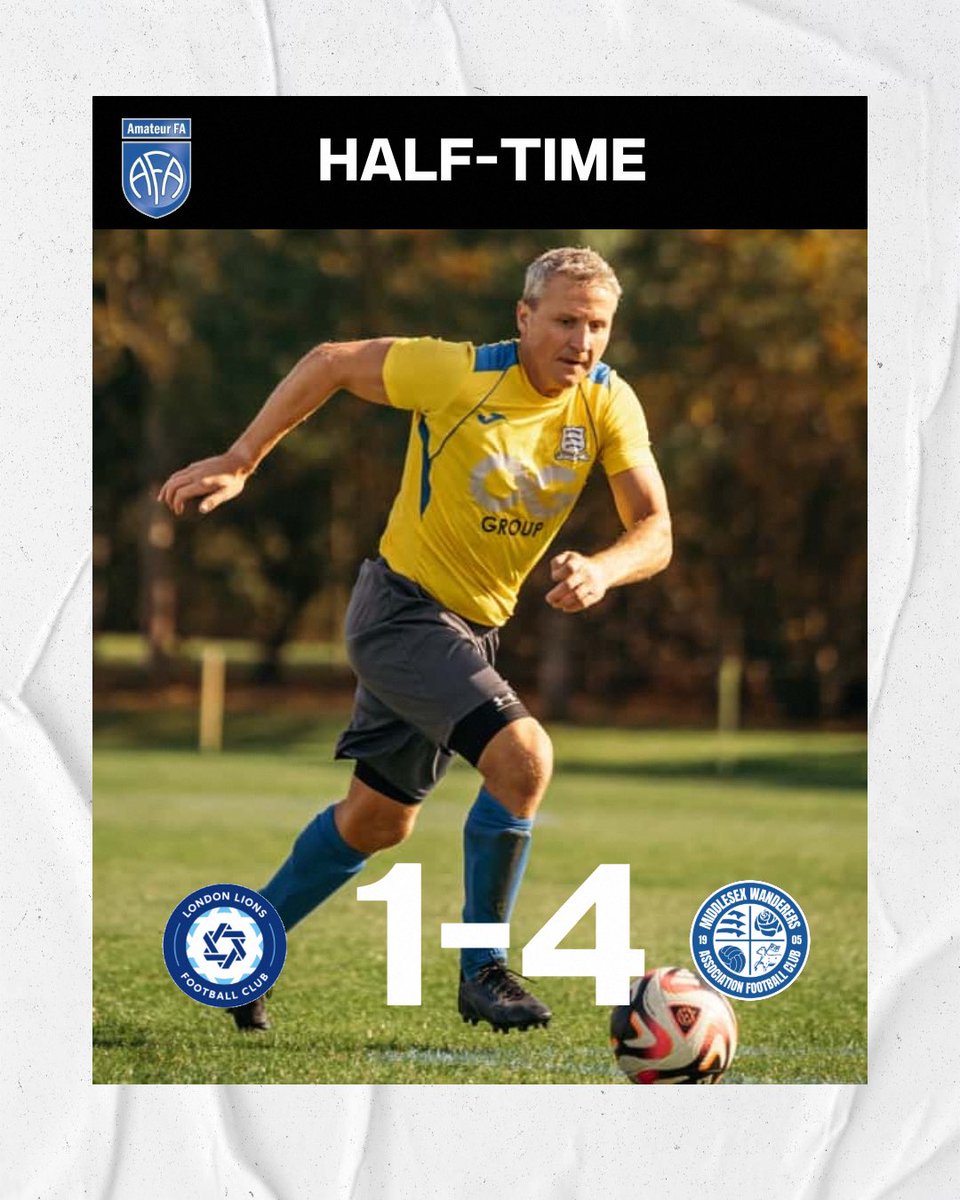 ⏸️ Half-Time at Maccabi London

After falling behind early, Middlesex Wanderers responded in style — led by a sensational four-goal first-half performance from Rogers.

Plenty to be proud of so far.

🔵 1-4 🐑 | #MWFC