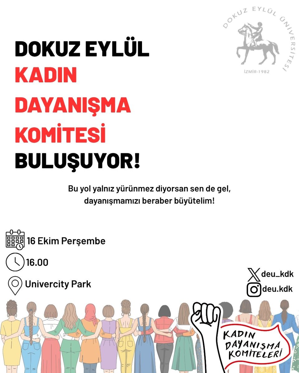 Bu yol yalnız yürünmez diyorsan sen de gel, KDK'lı ol! 

16 Ekim Perşembe günü saat 16.00 da Univercity parkta buluşuyoruz.