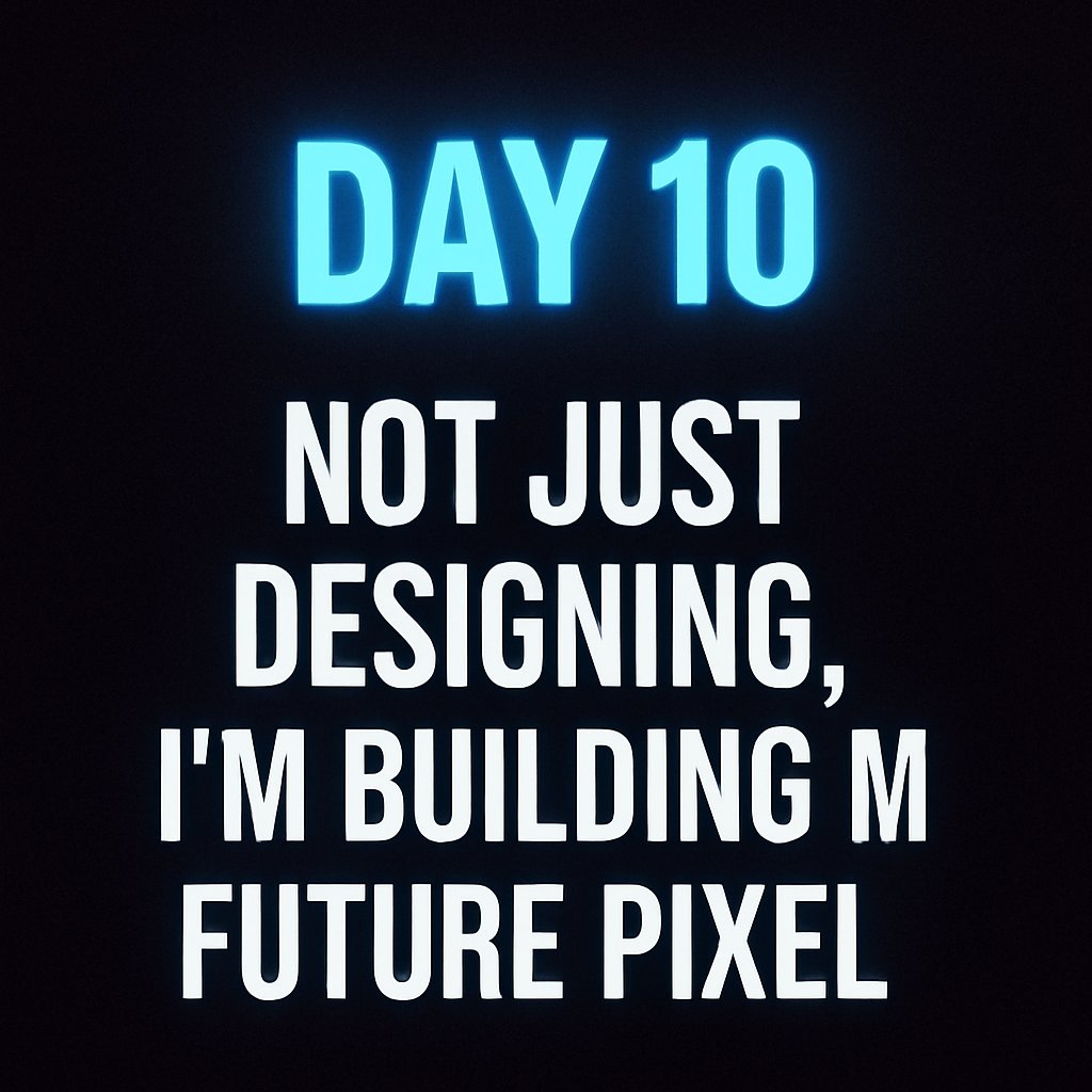 ishaqdesigns's tweet image. Day 10 💪
Every line, every color, every pixel taught me something new.
It’s not the end — it’s the beginning of something bigger.
Keep pushing, keep creating, and never settle for less!
#Day10 #GraphicDesignJourney #KeepCreating #DesignChallenge #NeverStopLearning
