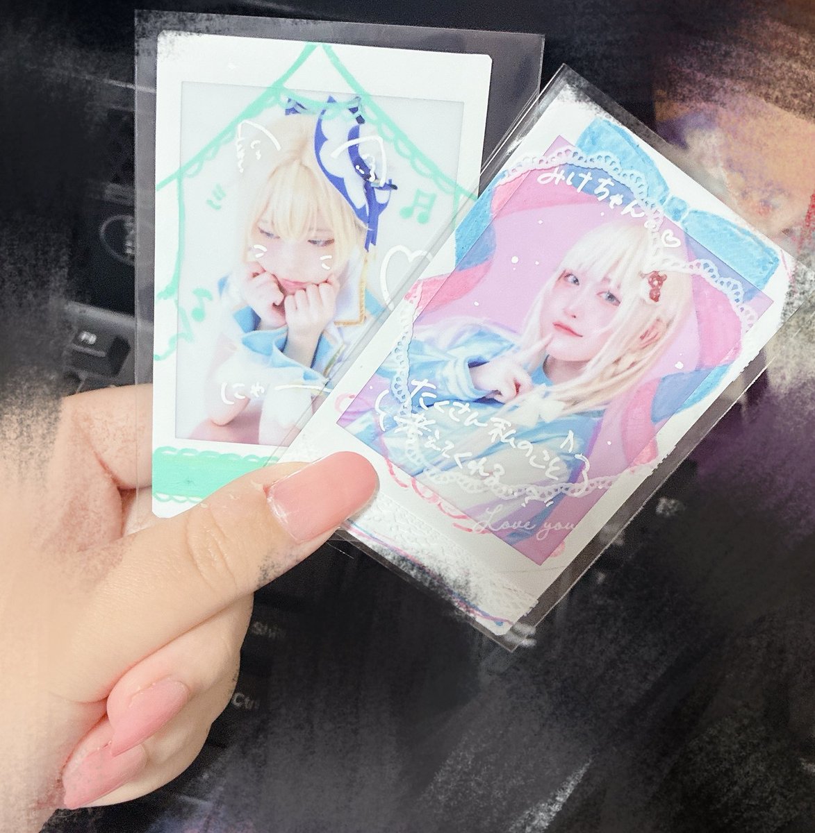 みみちゃんにネイルおすすめされたからまずはチップから試してみた❕՞ᴗ͈  ̫ ᴗ͈՞
明日部活あるから外しちゃうの名残惜しいくて写真パシャリ✧p📷qω•,,´)ﾊﾟｼｬ
#みみをかたむけてよ 
#ふわりみみ日記