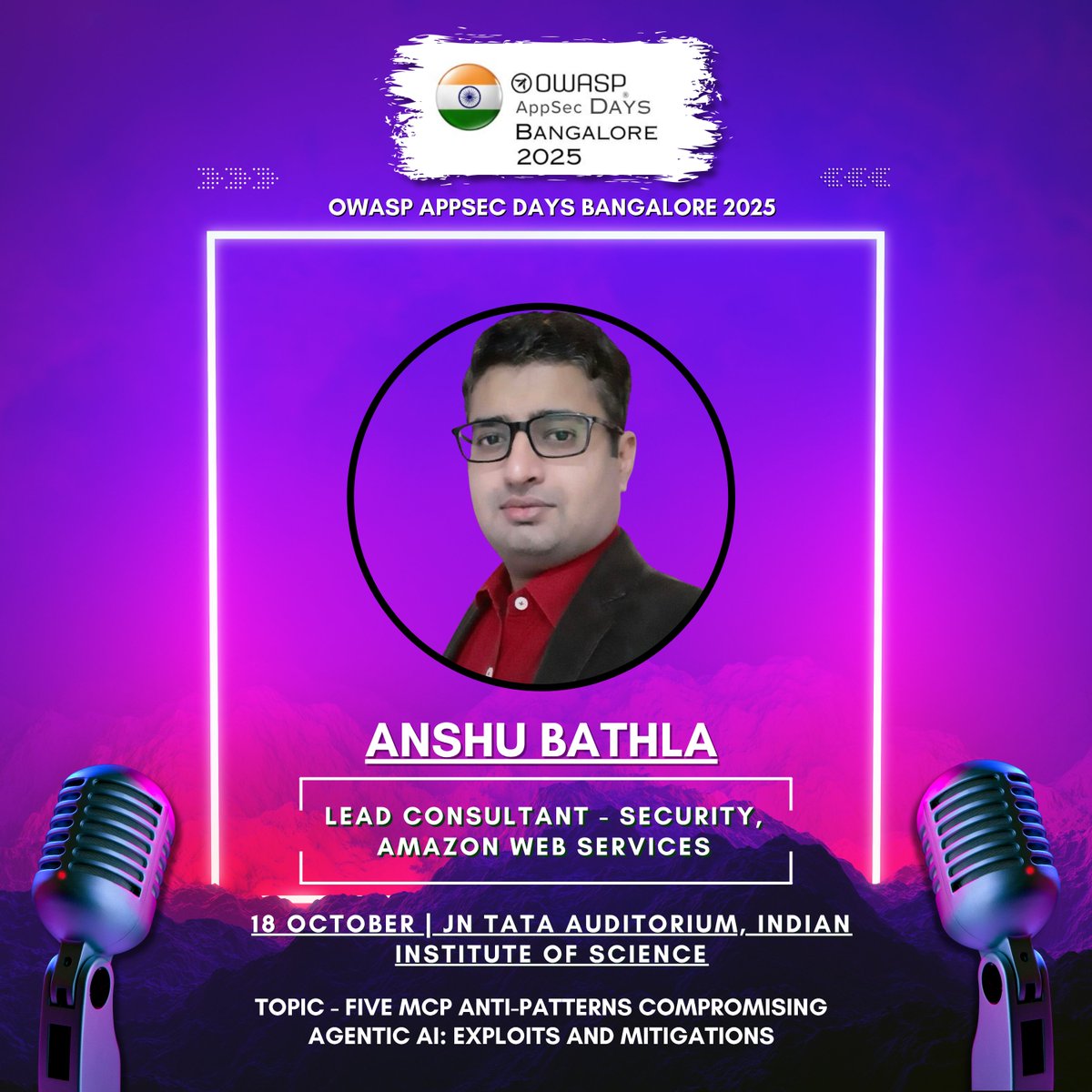 owaspappsecdays's tweet image. We are thrilled to welcome Anshu Bathla to the stage at OWASP AppSec Days Bangalore 2025!    

🌐 More details &amp;amp; registration: lnkd.in/gkfVhers 

#OWASP #AppSecDays #AppSecDaysBangalore #CyberSecurity #InfoSec #KeynoteSpeaker #KeynoteAnnouncement #OWASPKeynote #AppSec2025