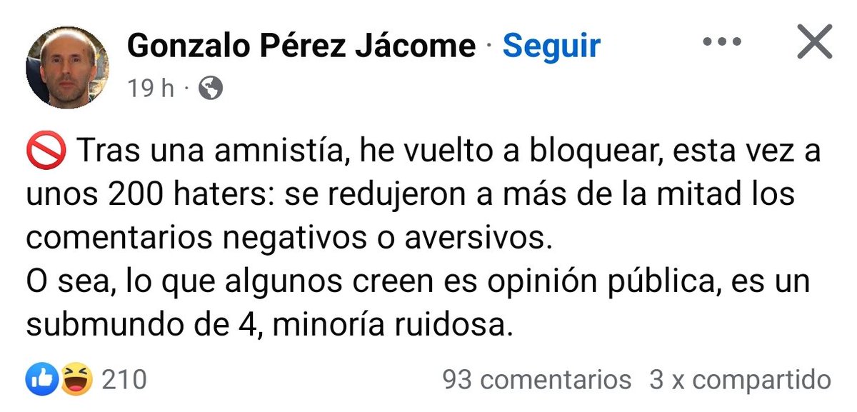 💣 Acaba de descubrir a pólvora!
🤔 Resulta que bloqueando aos que critican redúcense os comentarios críticos! 

☝🏻 Por outra parte, todo o mundo sabe que opinión pública é a súa...