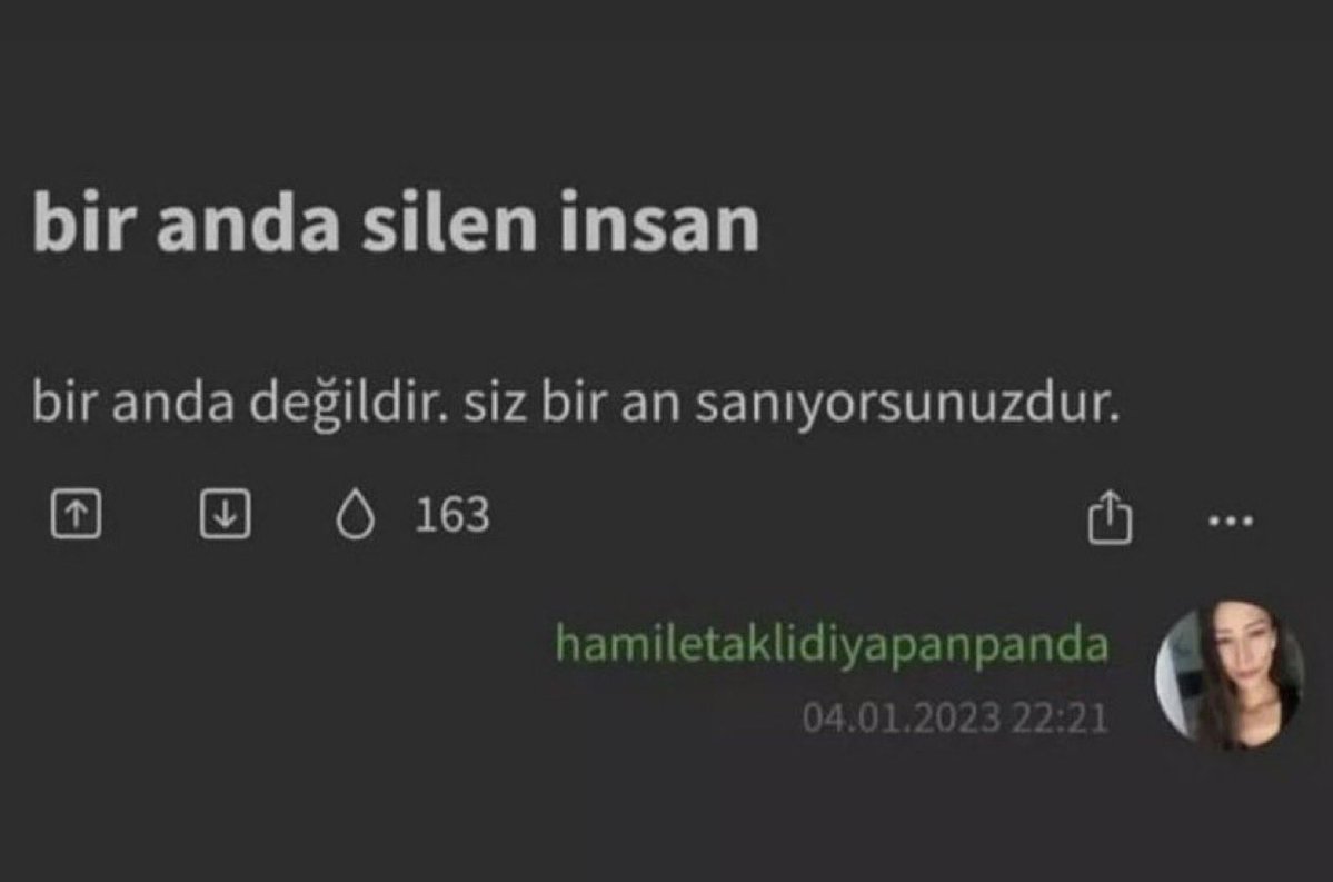 Kaybedlerklbu's tweet image. Siz bu konu hakkında ne düşünüyorsunuz.
“Bir anda silen insan;
Bir anda değildir. Siz bir an sanıyorsunuzdur.”