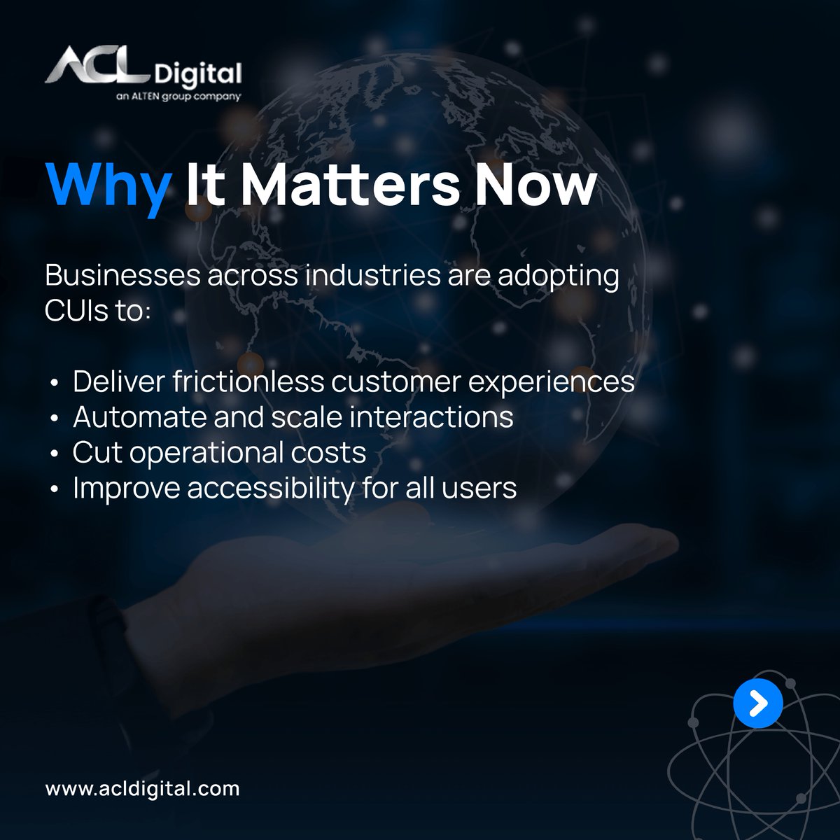 ACL_Digital's tweet image. From chatbots to voice assistants, Conversational User Interfaces (CUIs) are redefining how we interact with technology.

They’re transforming CX, streamlining ops, and enabling human-like personalization.
Discover trends, challenges &amp;amp; opportunities  acldigital.com/whitepaper/fut…
#ACL