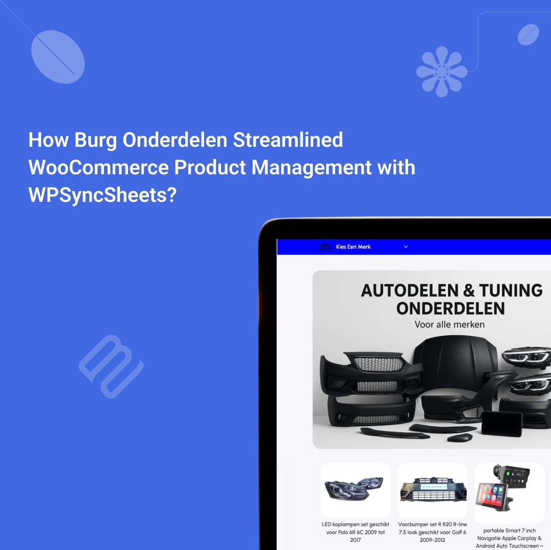 wpsyncsheets's tweet image. How Burg Onderdelen Streamlined WooCommerce Product Management with WPSyncSheets?

✅ The Solution: WPSyncSheets For WooCommerce
✅ The Results: Faster, Simpler, More Accurate Product Management

🔗 wpsyncsheets.com/case-study/bur…

#WPSyncSheets #WooCommerce #WordPress
