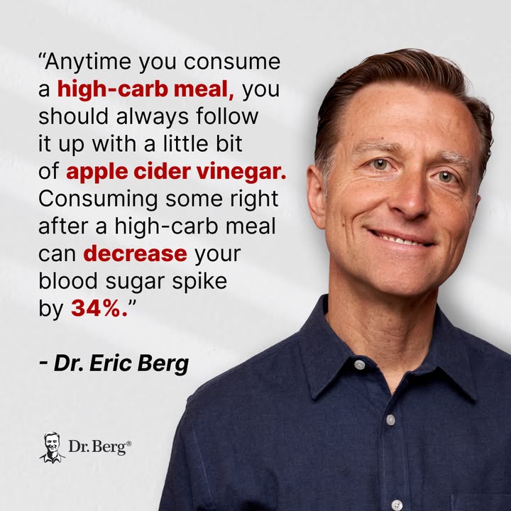 dr_ericberg's tweet image. Apple cider vinegar is an excellent post-meal health hack! Do you keep it in your pantry?