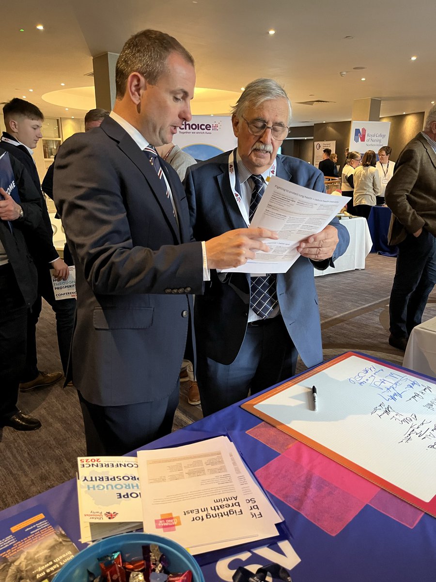 Asthma + Lung UK Northern Ireland (@asthmalungni) on Twitter photo We welcomed <a href="/alcham49/">Alan Chambers MLA North Down.</a> to our stand today at the #UUP25 conference in Belfast where we talked to him about lung health in his constituency.
<a href="/uuponline/">Ulster Unionist Party</a> We welcomed <a href="/alcham49/">Alan Chambers MLA North Down.</a> to our stand today at the #UUP25 conference in Belfast where we talked to him about lung health in his constituency.
<a href="/uuponline/">Ulster Unionist Party</a>