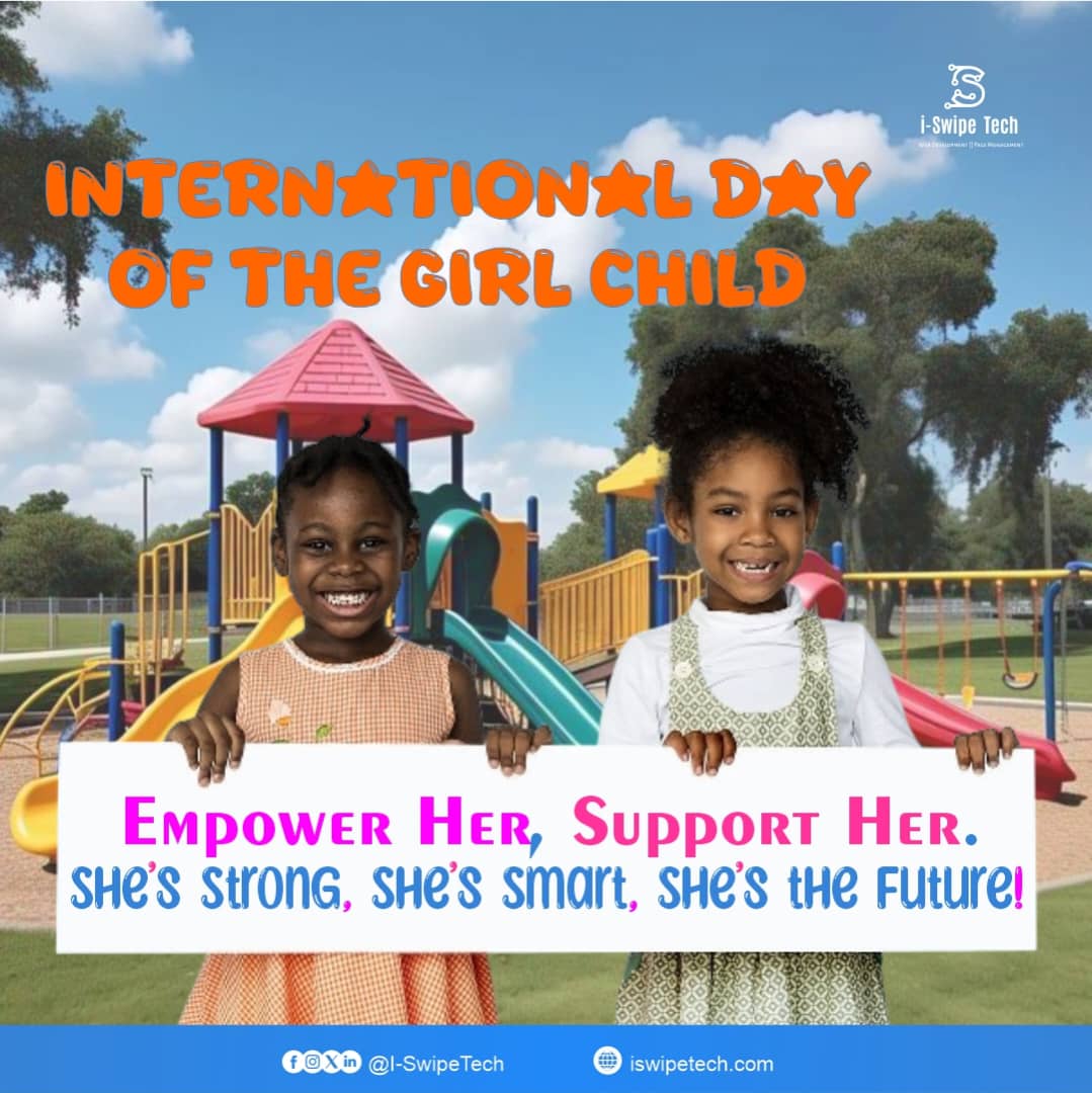 ISwipeTech's tweet image. To Every Girl With Dreams, Passion, And Purpose Today We Celebrate You!
At I-Swipe Tech, we’re empowering girls with digital skills to shape the future.
Keep breaking barriers and showing the world what girls can do!
Want to register for a Tech course?
Send us a message now…
