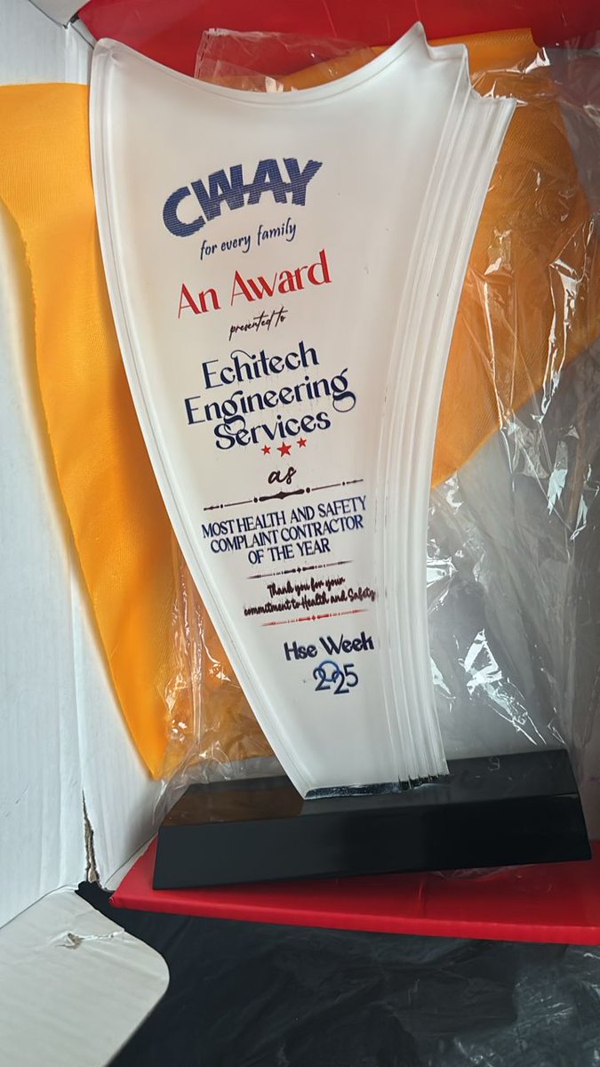 Huge congratulations to the entire Echitech team! We're thrilled to announce that we've won the award for the *Most Health and Safety Compliance Company of the Year* at the recent Cway awards!

 #Echitech #HealthAndSafety #AwardWinning #ComplianceExcellence
Burna Wales Belgium