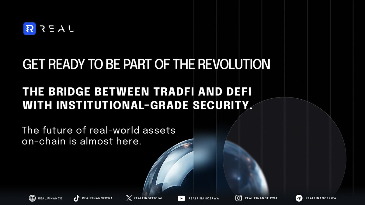RealFinOfficial's tweet image. TGE ANNOUNCEMENT: VERY SOON. 🔥
The moment is almost here. The official REAL Token Generation Event will be announced SHORTLY.
We're launching the gateway to a $30T market.
Built on institutional-grade security.
Backed by Wiener Privatbank.
Set those alerts. This is the one…