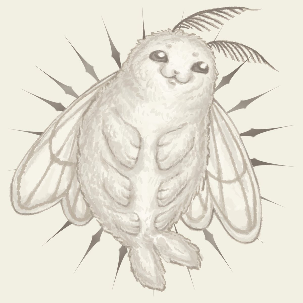 panungbe11's tweet image. Day 9 Mythical creature: Moth man!! #sealtober