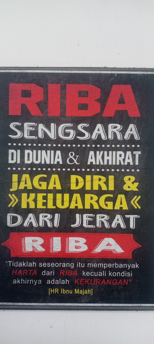 Sarip_Hidayat_'s tweet image. Jauhi &amp;amp; Tinggal kan Riba #riba  #pinjol #kreditkonvensional #gadai