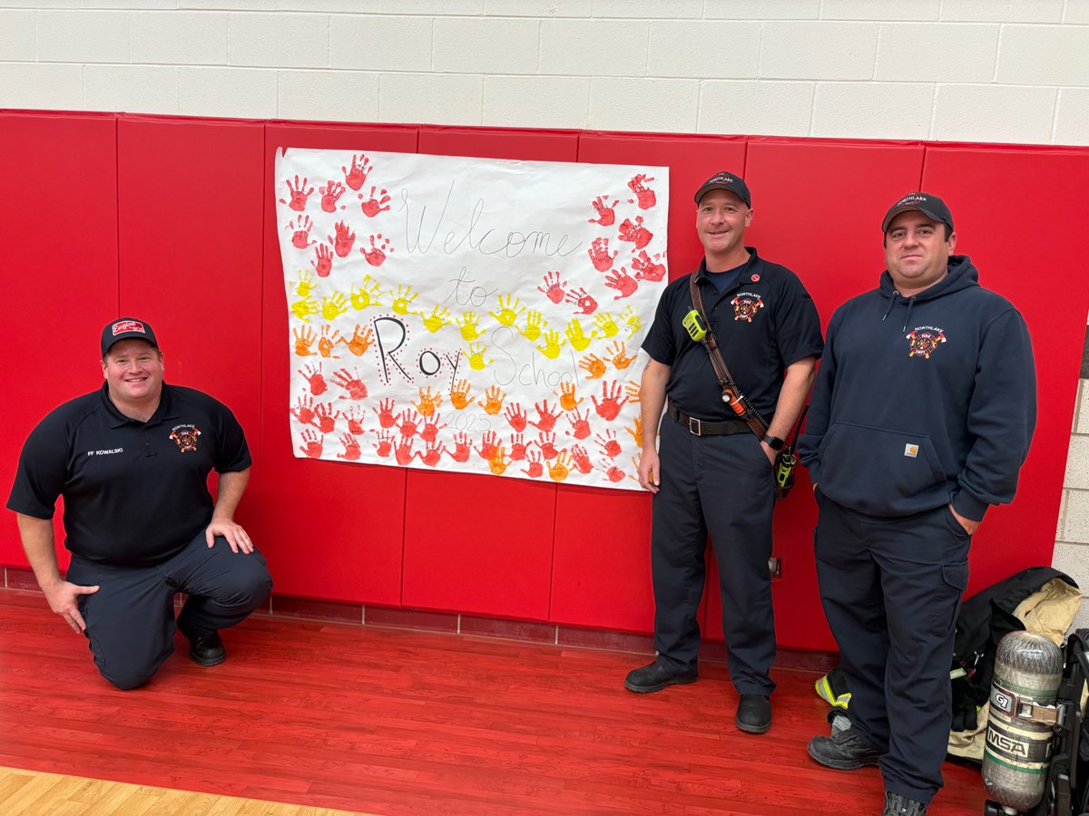 🚒📚 Our crew stopped by Roy School to teach the Kindergarten classes about fire safety! From “Stop, Drop &amp; Roll” to what to do in an emergency, these young learners were awesome! 🙌🔥

#NorthlakeFire #RoySchool #FireSafety #KindergartenVisit #CommunityOutreach #Engine806