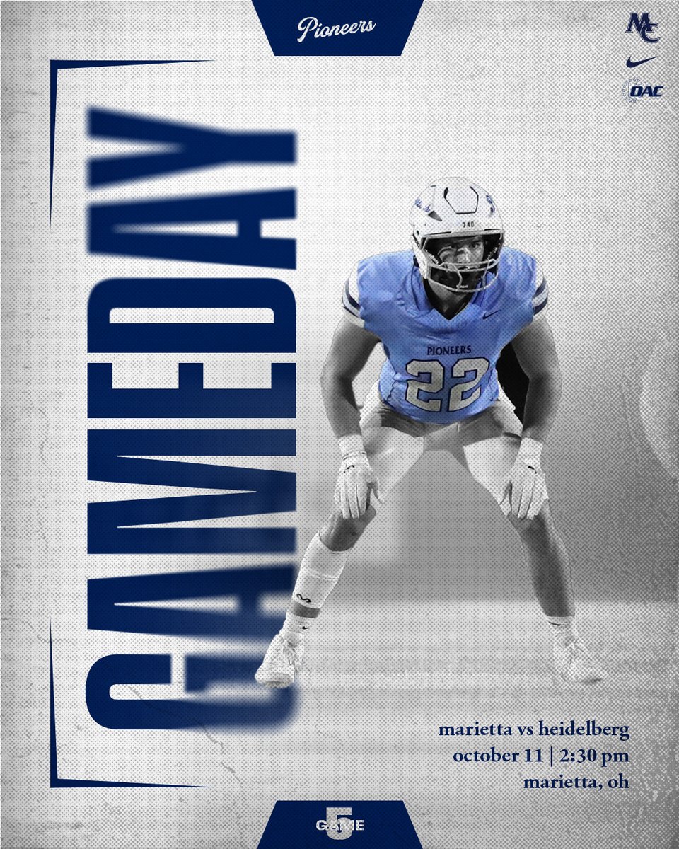 Marietta College Athletics (@mariettapioneer) on Twitter photo 🚨🏈🚨🏈🚨🏈
<a href="/Marietta_FB/">Marietta College Football</a> is back home for Youth Day this afternoon as the Pioneers hosts Heidelberg. Come out and cheer on the Pioneers. #PioNation #d3fb
⏰ 2:30 pm
🏟️ Don Drumm Stadium
📺 tinyurl.com/45w2cy45
📊 tinyurl.com/3ekkah6x 🚨🏈🚨🏈🚨🏈
<a href="/Marietta_FB/">Marietta College Football</a> is back home for Youth Day this afternoon as the Pioneers hosts Heidelberg. Come out and cheer on the Pioneers. #PioNation #d3fb
⏰ 2:30 pm
🏟️ Don Drumm Stadium
📺 tinyurl.com/45w2cy45
📊 tinyurl.com/3ekkah6x
