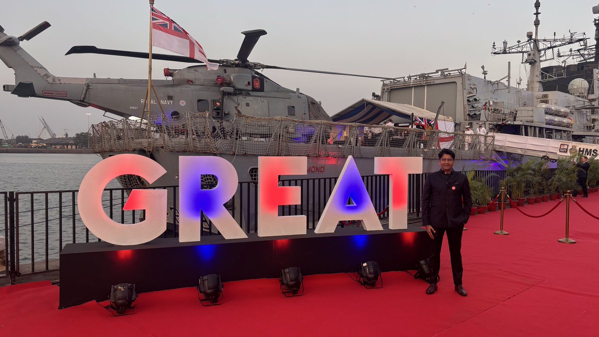 mudit_shejwar's tweet image. As the sun set over the Arabian Sea and the anthems of India and the UK echoed across HMS Richmond.

One could feel the spirit of friendship that defines a new global India confident, collaborative and visionary under Modi ji’s leadership. 

 #UKIndia #IndiaOnRise @narendramodi