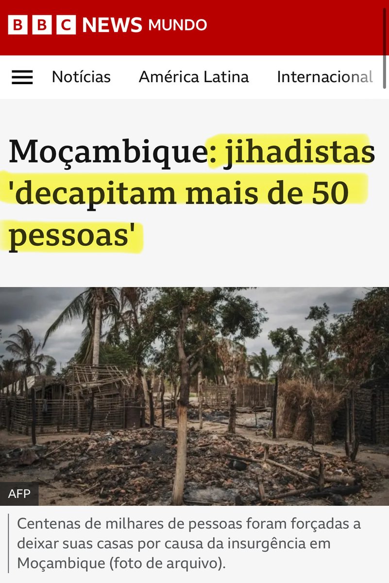 DrGPT1's tweet photo. Alguém sabe se a flotilha já vai a caminho de Moçambique? Andam crianças e mulheres a ser violadas e decapitadas todos os dias no Norte de Moçambique, por fanáticos islâmicos que seguem impunes, com o mundo inteiro a assobiar para o lado. https://t.co/MqTuszXvgK