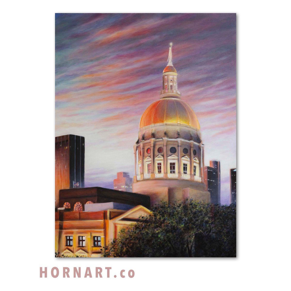 HornArtCo's tweet image. Evening at the Georgia State Capitol
30” x 40” acrylic on canvas 🍑
Prints available here! fineartamerica.com/featured/eveni… #georgia #gapol