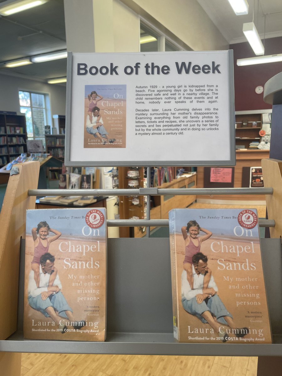 Our Book Of The Week is Laura Cumming , On Chapel Sands
A haunting mystery unfolds in this beautifully written true story of family secrets and identity.
Come and check it out!
@Esherlibrary <a href="/SurreyLibraries/">Surrey Libraries UK</a>