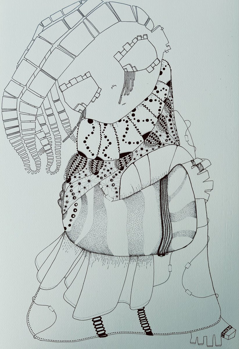 BlauDeGroc's tweet image. Móns i humans geomètrics en moviment. Tinta, línies, #GentTecnologica #TechHumans @grok