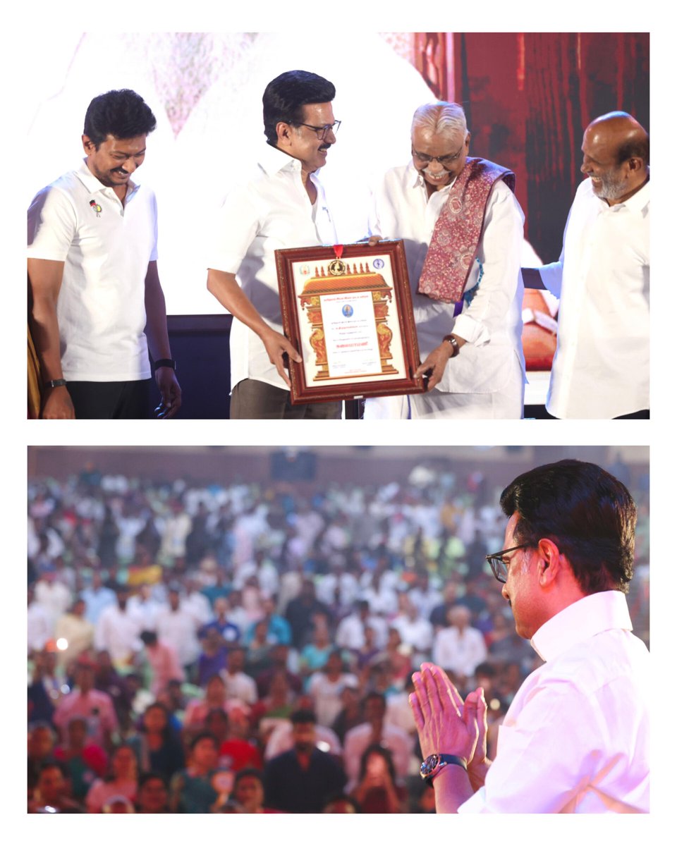 mkstalin's tweet image. கலைஞர்களின் கலைத்தொண்டைப் பாராட்டித் தமிழ்நாடே வழங்கும் அங்கீகாரம்தான், #கலைமாமணி விருதுகள்!

முத்தமிழை வளர்க்கும் கலைகளை மூச்செனக் காப்போம்! அதன்வழியே தமிழர் எனும் நம் இன அடையாளத்தையும், சுயமரியாதையையும் காப்போம்!
#KalaiMamaniAwards