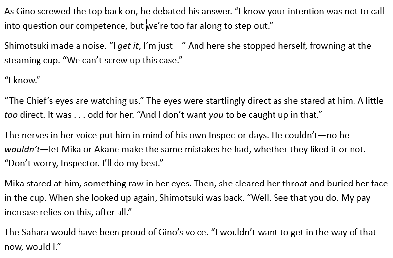 BooksJedi's tweet photo. My contribution to @InPlainSightPP focuses on Gino, the real PP MVP. Check out the snippet I posted below, or just click the link to read it on AO3. 

Thanks to all the others for making this zine so great--go check out their stuff!

https://t.co/k5sPT1rCSz https://t.co/uAZREaz1I8