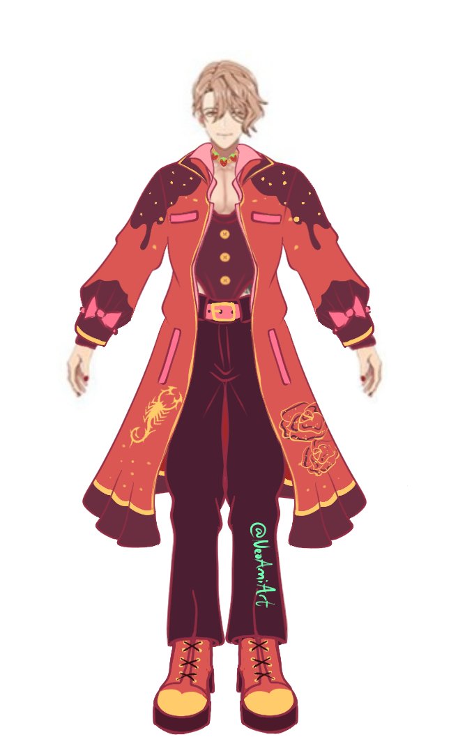 NeoAmiArt's tweet image. Try to redesign Asmo&apos;s casual outfit into my own design : Chocolate-Strawberry theme!🍓🍫
#obeymeasmodeus #obeyme