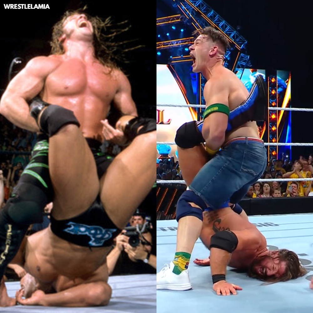 wrestlelamia's tweet photo. John Cena paying respect to Chris Jericho 

#WWECrownJewel https://t.co/3oRKsoz5m0