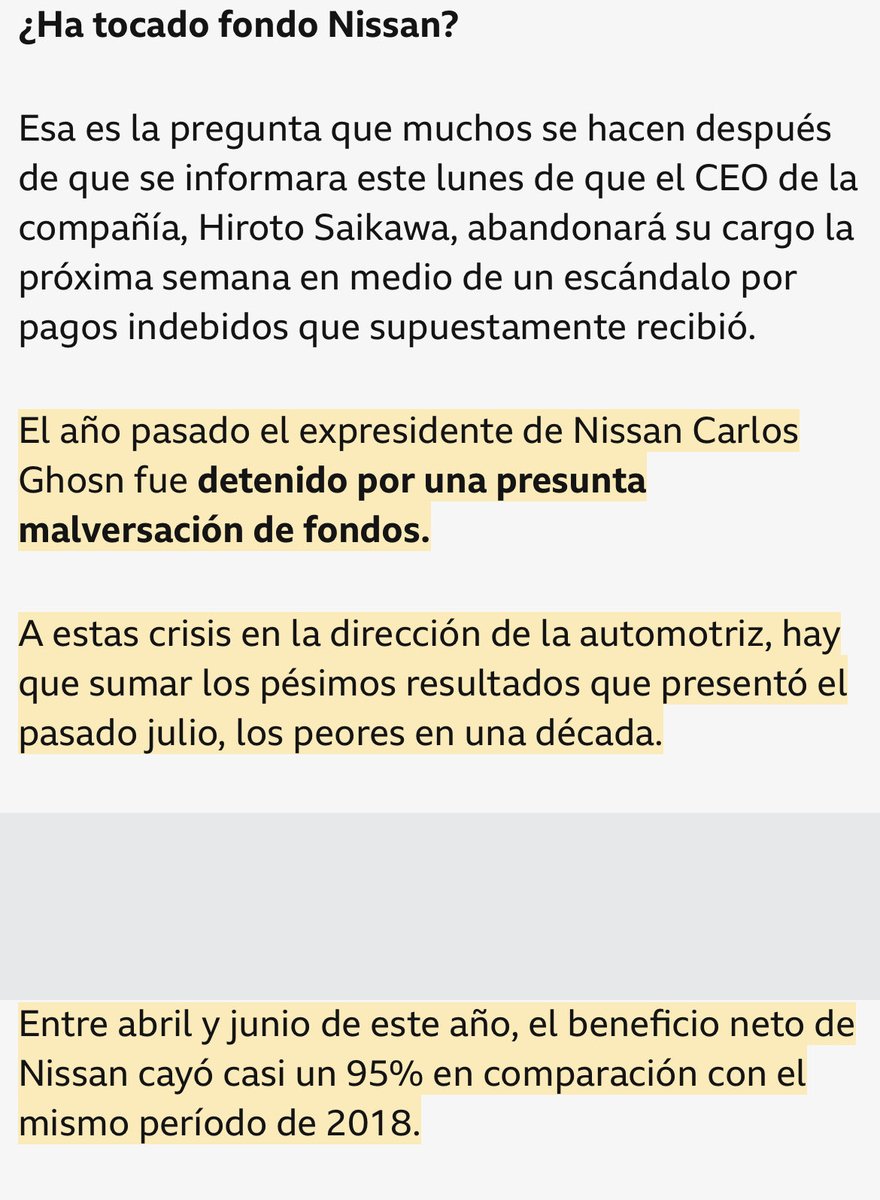 <a href="/porquetendencia/">¿Por qué es tendencia?</a> Desde 2019 que Nissan es un desatre, antes que algún mandril con discapacidad cerebral quiera culpar al gobierno actual  🦧🍌