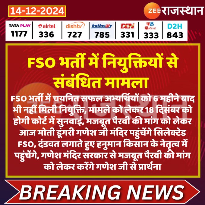 Kum75851Vikesh's tweet photo. आज ट्वीटर पर @HANUMANKISAN जी भाईसाहब के  100000 follower पूर्ण होने पर बहत बहुत शुभकानाए ओर बधाई 🙏
आपसे यही आशा है की ऐसे ही आप  निरंतर बेरोजगारों के हित में कार्य करते रहे !🙏
#नियमित_FSO_ko_जल्दी_नियुक्ति_दे_सरकार @BhajanlalBjp @GajendraKhimsar @DS_Khimsar
@RajCMO https://t.co/K7mp25XAxQ