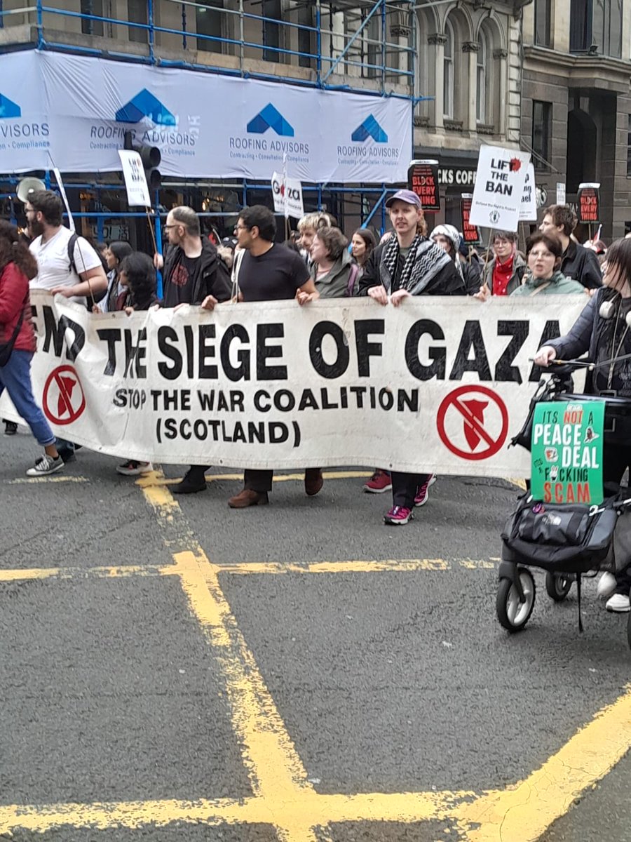 GlasgowStopWar's tweet image. Today we stand with Gaza and Palestine 
Just as we have done over the last two years of genocidal assault.
We will not stop.  We will not rest. 
Until Palestine is Free 🇵🇸
#StopArmingIsrael 
#Boycott #Divest #Sanctions