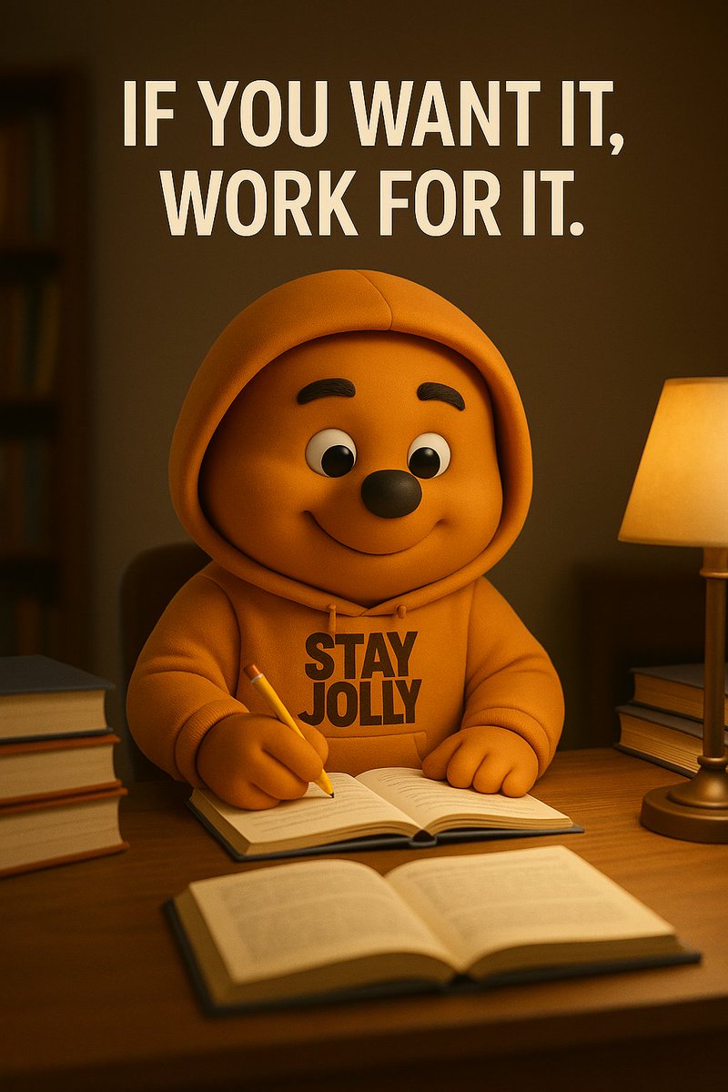 jolly_jackoVF's tweet image. Dreams don’t work unless you do. Stay consistent, stay focused, and stay jolly while you grind. 💪📚✨

#StayJolly #WorkForIt #MindsetMatters #KeepGrinding #StayMotivated #PositiveMindset #GoalGetter #SelfDiscipline #GrowthMindset #JollyJourney