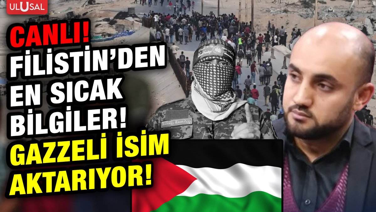 EZBER BOZAN BAŞLADI!
CANLI İZLEMEK İÇİN
➡️youtube.com/live/v0KcJfm_D…

Ulusal Kanal Haber Müdürü İlker Yücel (<a href="/ilkeryucell/">Mustafa İlker Yücel</a>) Filistin'e dair merak edilenleri soruyor, Gazzeli gazeteci Mohammed Abu Taqiya (<a href="/MohammedATaqiya/">Mohammed AbuTaqiya</a>) yaşanan son gelişmeleri Ulusal Kanal ekranlarında anlatıyor!