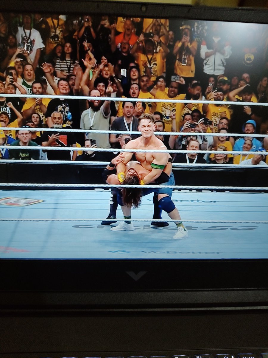 xPriyanshuVerma's tweet image. John Cena kisses Aj Styles and hits Bray Wyatt's finisher sister abigail, Cena vs Styles is full of fun and wrestling🥵💥
#WWECrownJewel #JohnCena