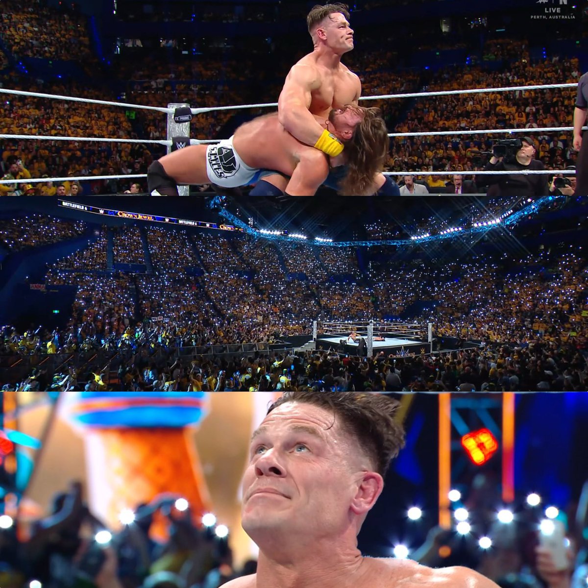 Jwrasslintakes's tweet image. This was fucking beautiful 🕊️❤️ 

🚨| #WWECrownJewel
