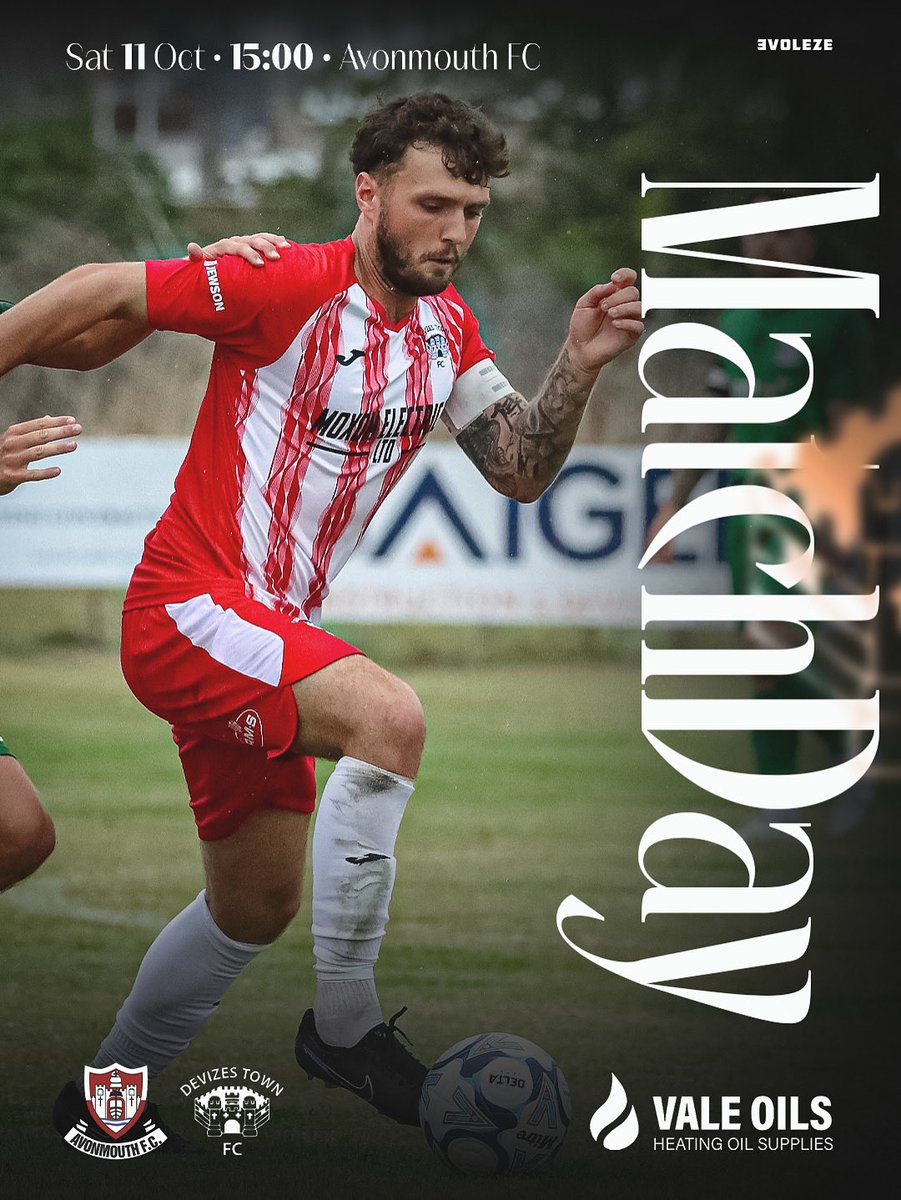 DevizesTownFC's tweet image. MATCHDAY - AVONMOUTH (A)

We make the trip down the M4/M5 today to visit Avonmouth. Another tough game in store with Avonmouth sitting in 5th position and in great form.

📍Avonmouth Football Club
🗓️ Sat 11-10-25
🕣 3:00pm KO
🆚 @AvonmouthFC 

🔴⚪️