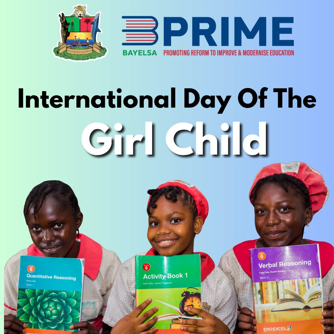 BayelsaPrime's tweet photo. Girls in BayelsaPRIME classrooms are learning as fast as boys. On #DayOfTheGirl, we celebrate progress and call for every girl to have the same chance to learn. https://t.co/H3qUzw7wxn