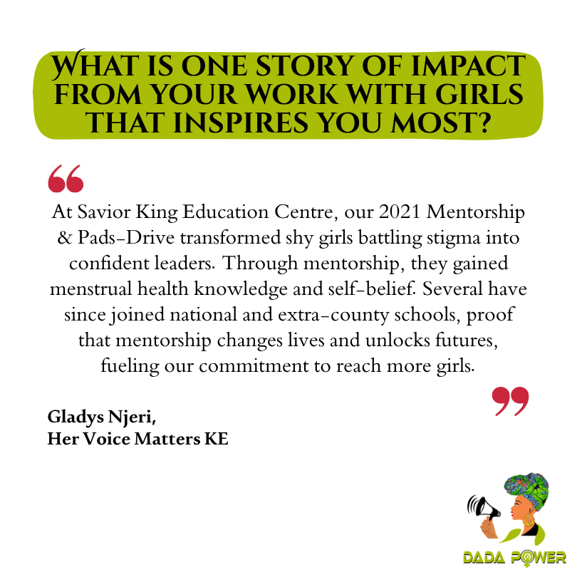 ✨The Girl I Am, The Change I Lead✨

This #DayOfTheGirl2025, we’re celebrating girl advocates who stand with and for girls every day. 

Meet <a href="/Gladys_Njerih/">Njeri Gladys 🇰🇪</a> ,a passionate girls’ advocate turning her lived experiences into leadership through mentorship, advocacy &amp; global action.