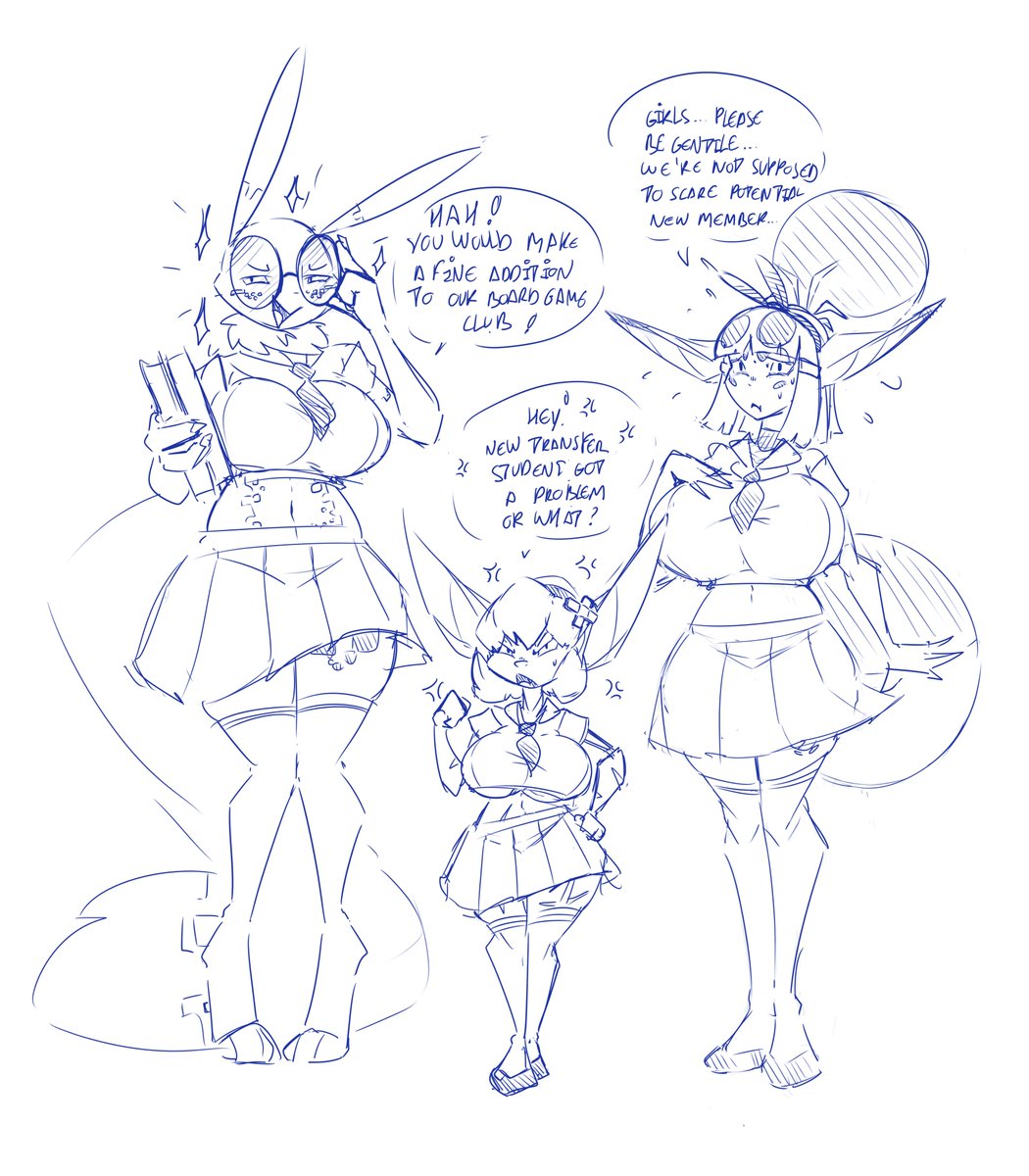 The new transfer student meets the Board game club! A quite unusual trio is in charge!~