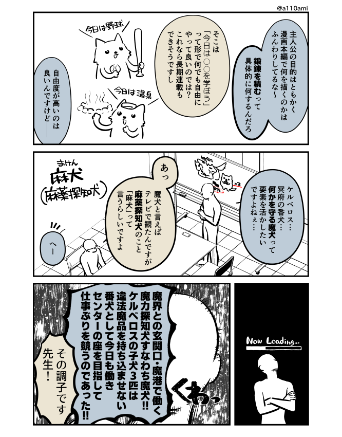 新連載を考える漫画家と編集のオリジナル漫画(のネーム )
マスコットキャラ主人公編(3/3) 