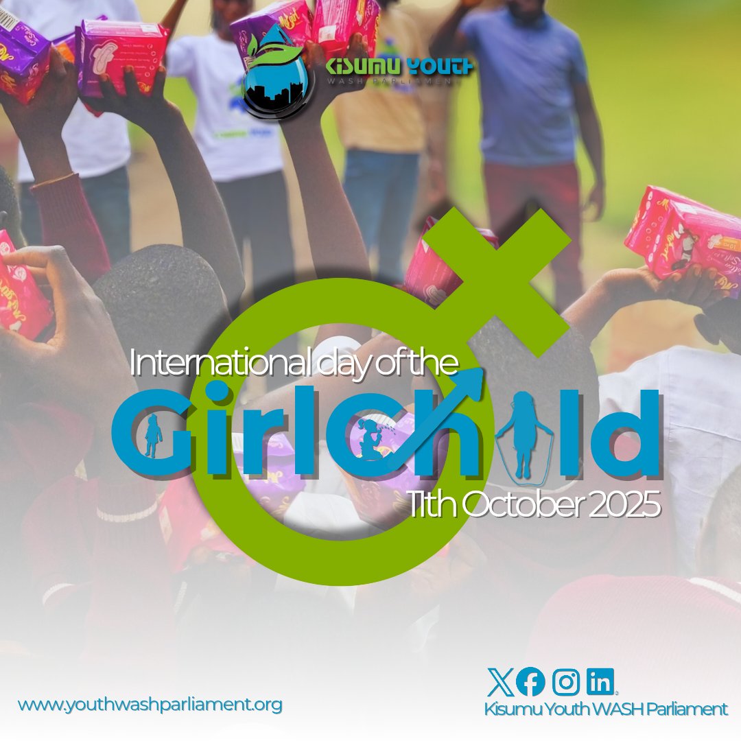 WashKisumu's tweet image. This #DayOfTheGirl, we affirm that access to clean water fuels girls’ empowerment.
When girls walk long distances for water or face poor sanitation at school, their education and dignity suffer.
Clean water isn’t just a need — it’s a right.
#SDG6 #GenderEquality #LeaveNoOneBehind